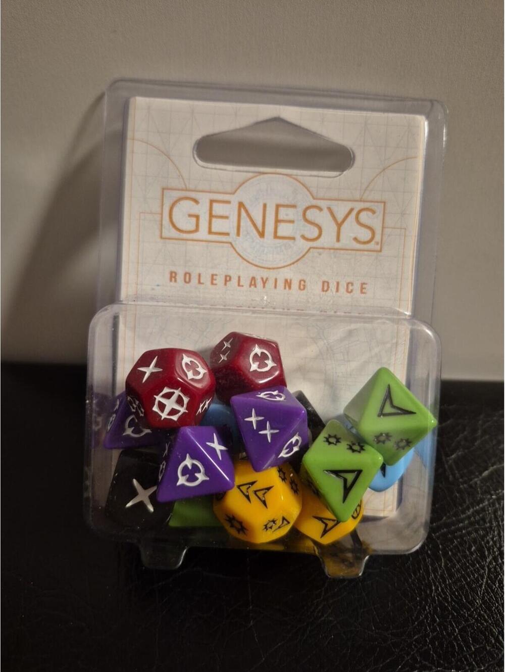 Genesys Roleplaying Game Dice RPG 2017 Fantasy Flight NEW Sealed 14 Custom Dice